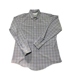 Mizzen Main Dress Shirt Mens Extra Large Blue Red Leeward Performance Standard